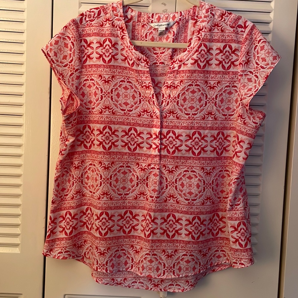 DONATED❌Croft& Barrel, Floral Print Blouse, Sz PXL